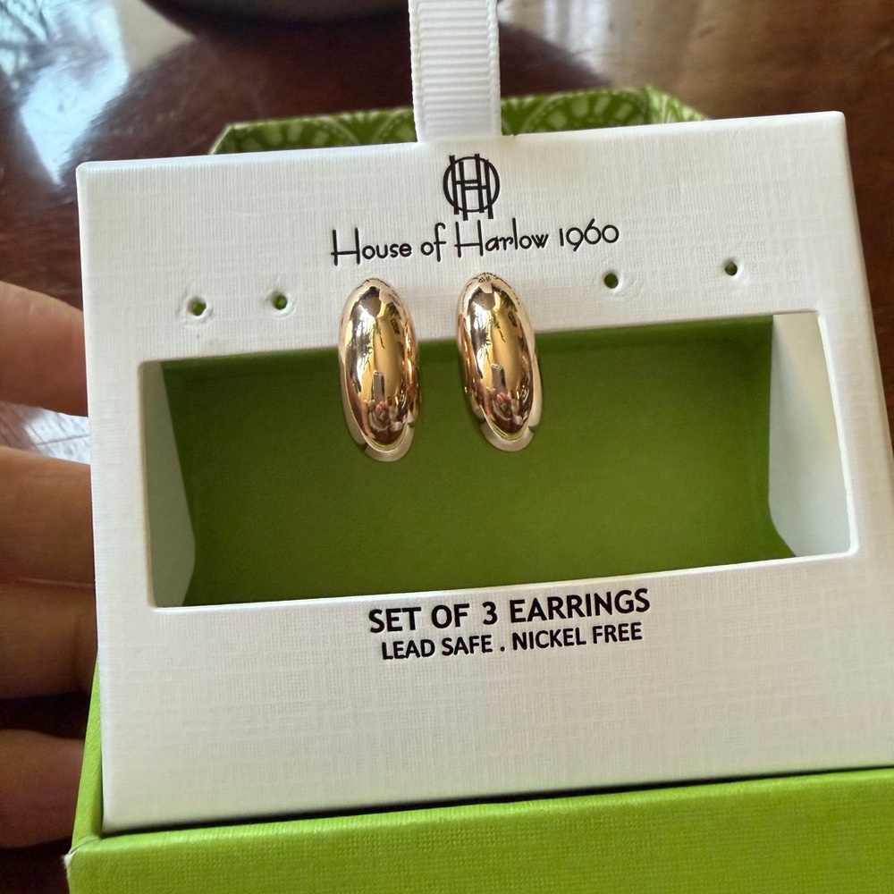 House of Harlow 1960 Gold Hoop Earrings